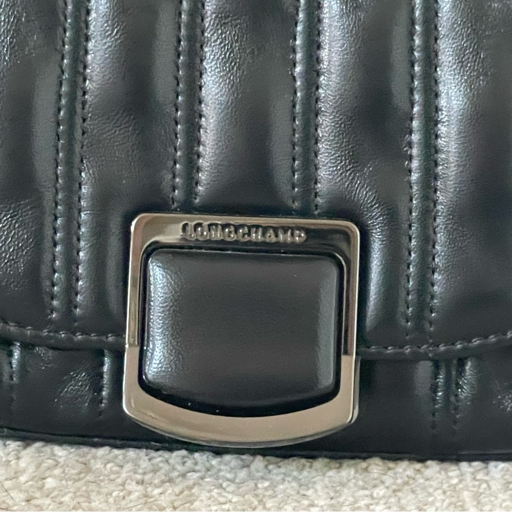 Longchamp Brioche XS Crossbody Shoulder Black Leather Handbag BRAND NEW - Picture 2 of 10